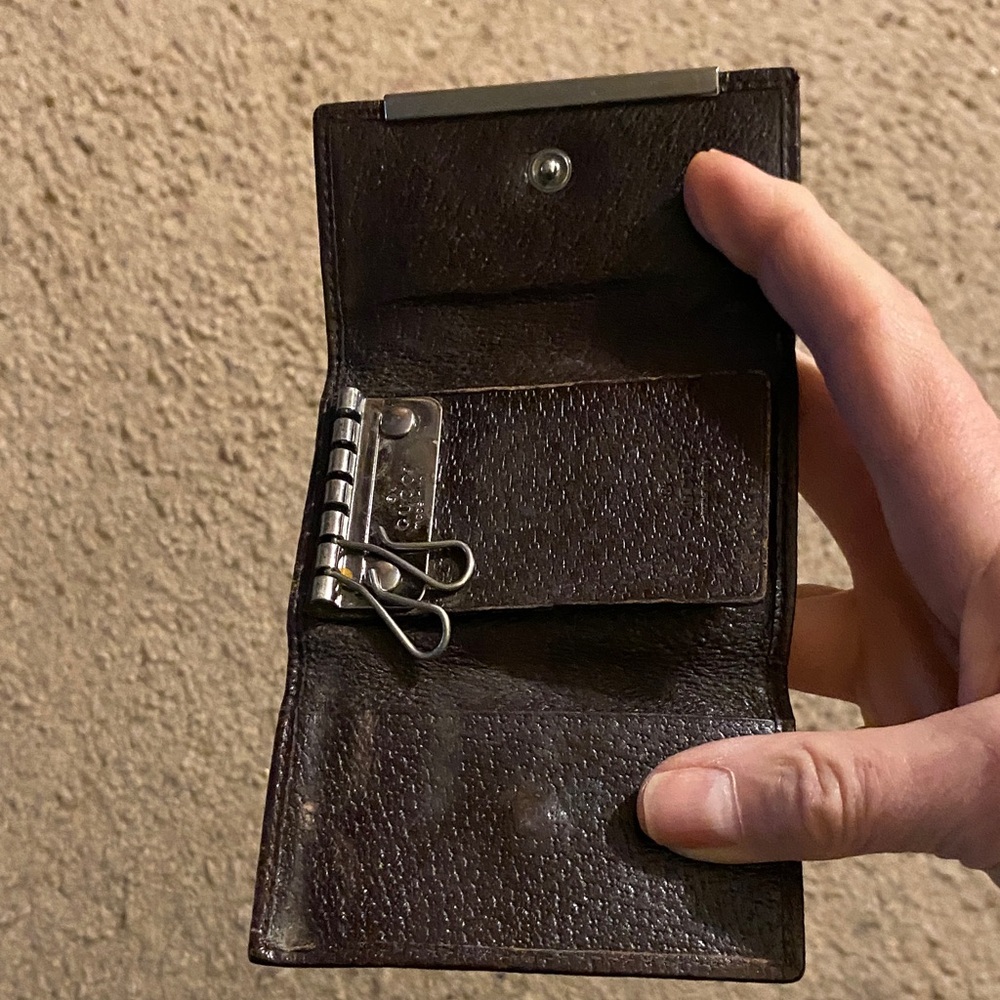 Gucci Beige and Brown GG Canvas Key & Card Holder - Picture 3 of 8
